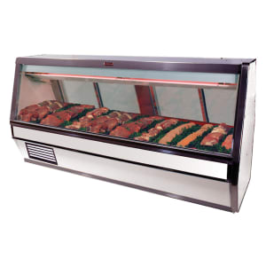 367-RCMS40E12LED 148-1/2" Full Service Red Meat Case w/ Straight Glass - (1) Level, 115v