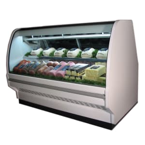 367-SCCDS40E6CLED 75-1/2" Full Service Deli Case w/ Curved Glass - (2) Levels, 115v