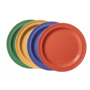 284-DP909MIX 9" Round Melamine Dinner Plate, Assorted Colors