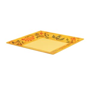 284-ML104VN 10" Square Melamine Dinner Plate, Yellow