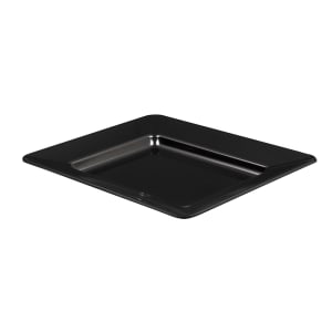284-ML11BK 12" x 10" Rectangular Milano Plate - Melamine, Black