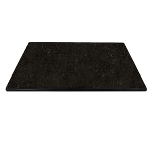 628-G20630X30 30" Square Granite Table Top - Indoor/Outdoor, Black Galaxy
