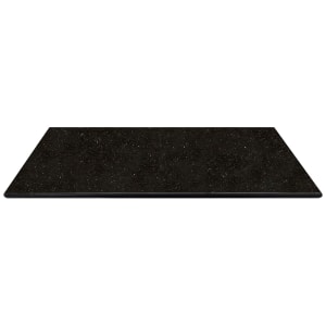 628-G20630X42 30" x 42" Rectangular Granite Table Top - Indoor/Outdoor, Black Galaxy