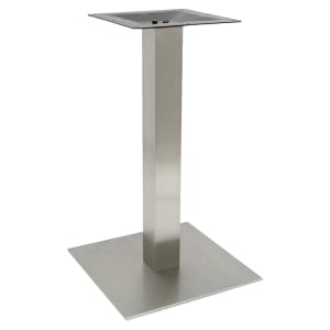 628-SS0523D 28 3/4" Square Table Base - Indoor/Outdoor, Dining Height, Stainless