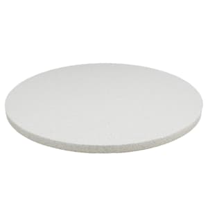628-Q40324R 24" Round Quartz Table Top - Indoor/Outdoor, Snow White