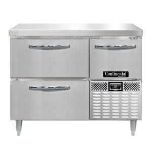 160-DRA43NSSF 43" Poultry & Fish File Worktop Refrigerator w/ (2) Drawers & (1) Door, 115v
