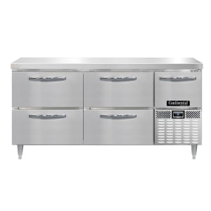 160-DRA68NSSF 68" Poultry & Fish File Worktop Refrigerator w/ (4) Drawers & (1) Door, 115v