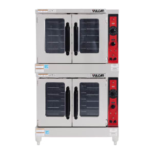 207-VC55GDLP Double Full Size Liquid Propane Gas Convection Oven - 50,000 BTU 