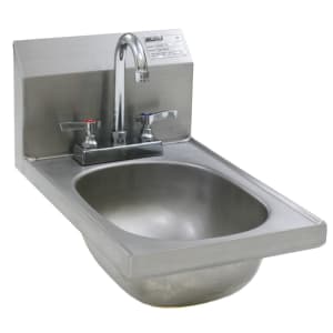 241-HSAND10F Wall Mount Commercial Hand Sink w/ 9 3/4"L x 13 1/2"W x 6 3/4"D Bowl, Gooseneck Faucet