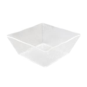 166-CRGSQ94 9 1/2" Square Rain Bowl, 125 oz, Styrene, Clear