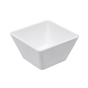 166-MELSQ53 23 oz Square Melamine Serving Bowl, White