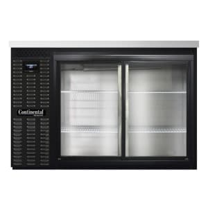 160-BB50NSGD 50" Bar Refrigerator - (2) Sliding Glass Doors, Black, 115v