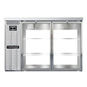 160-BB50NSSGDPT 50" Pass-Thru Bar Refrigerator - (4) Swinging Glass Doors, Stainless, 115v