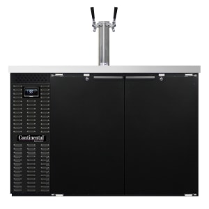 160-KC50N 50" Kegerator Beer Dispenser w/ (2) Keg Capacity - (1) Column, Black, 115v
