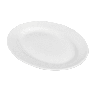 130-UVS13 11 3/4" x 7 7/8" Oval Universal Platter - Porcelain, Super White