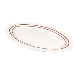 284-M4020U 14" x 10" Oval Ultraware Platter - Melamine, White