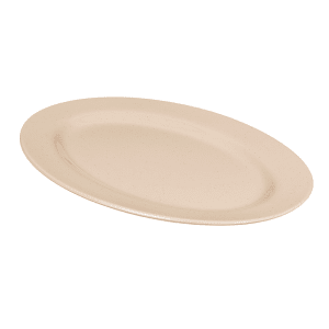 284-M4020S 14" x 10" Oval Tahoe Platter - Melamine, Sandstone