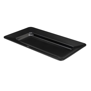 284-ML10BK 15" x 8" Rectangular Milano Plate - Melamine, Black
