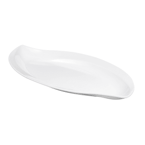 284-ML210W 15 1/2" x 8 1/2" Free Form San Michele Platter - Melamine, White