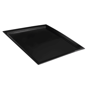 284-ML244BK 24" Round Siciliano Plate - Melamine, Black