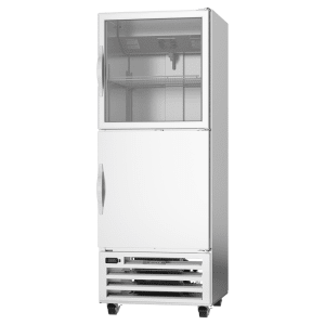 118-RID18HCHGS 27 1/4" One Section Pass Thru Refrigerator, (2) Glass Doors, (2) Solid Doors,...