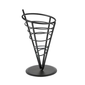 166-FFB59 9 1/2" Conical French Fry Basket, Wrought Iron/Black
