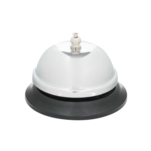 166-CB338 3 3/8" Round Call Bell - Nickel Plated Stainless Steel