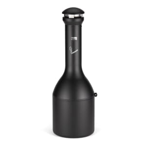 007-9W33BK Pole Cigarette Receptacle w/ (1200) Butt Capacity, Domed Top
