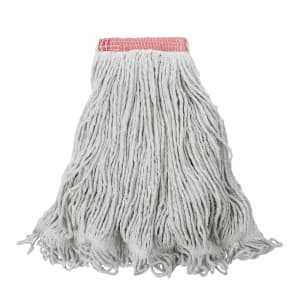007-D21306W Large Super Stitch® Mop Head - 4 Ply Cotton/Synthetic Blend, 1" Headband, White
