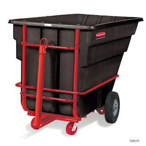 007-FG102641BLA 1 1/2 cu yd Trash Cart w/ 2100 lb Capacity, Black
