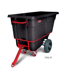 007-FG131641BLA 1 cu yd Trash Cart w/ 1250 lb Capacity, Black