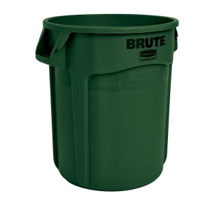 007-FG262000DGRN 20 gallon Brute Trash Can - Plastic, Round, Food Rated
