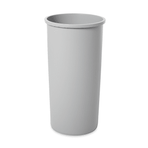 007-FG354600GRAY 22 gallon Commercial Trash Can - Plastic, Round