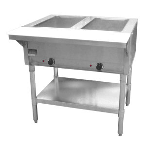 122-ST1202 33" Hot Food Table w/ (2) Wells & Cutting Board, 120v