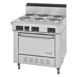 Imperial Range Pro Series IR-6-G24T-E2083 60 Electric Range with 6 Round  Plates, 24 Griddle, and 2 Standard Ovens - 208V, 3 Phase