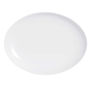 450-N9364 13" x 9 3/4" Oval Evolutions Platter - Glass, White