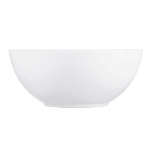 450-N9365 33 3/4 oz Round Evolutions Salad Bowl - Glass, White
