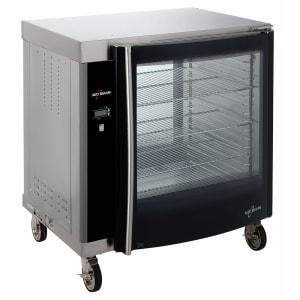 139-AR7HSGLPANE120 Halo Heat® 1/2 Height Insulated Mobile Heated Cabinet w/ (8) Pan Capacity, 120v