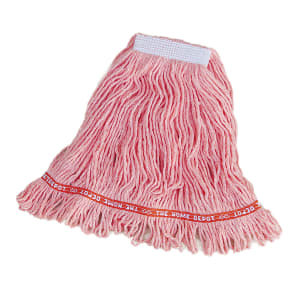 007-FGA25206OR00 Medium Wet Mop Head - 5" Headband, 4 Ply Cotton/Synthetic Blend, Orange