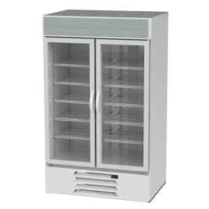 118-MMR44HC1WIQ 47" MarketMax™ Two Section Glass Door Merchandiser - (2) Left/Right Hinge Swing Doors, White, 115v