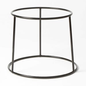 166-RSRB 7 1/2" Round Pizza Stand - 7 3/8"H, Rubberized Steel, Black