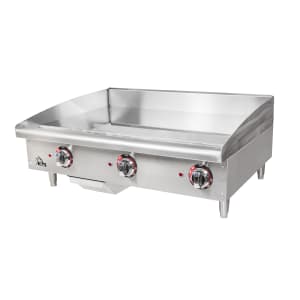 062-536CHSF 36" Electric Griddle w/ Thermostatic Controls - 1" Chrome Plate, 208-240v/1ph/3ph