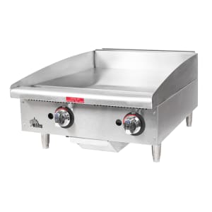 062-624MF 24" Gas Griddle w/ Manual Controls - 1" Steel Plate, Convertible