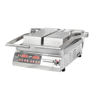 062-GR14STE120 Double Commercial Panini Press w/ Aluminum Smooth Plates, 120v