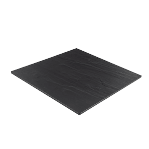 166-FSLT14 14 1/2" Square Endurance Platter - Melamine, Faux Slate