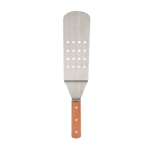 American Metalcraft LT14P 14&quot; Turner w/ Perforated Round Blade, 3x8&quot;, Wood/Stainless