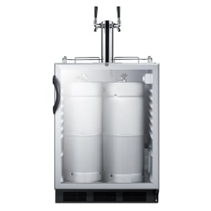 162-SBC56GBIADA 24" Kegerator Beer Dispenser w/ (2) Keg Capacity - (1) Column, Black, 115v