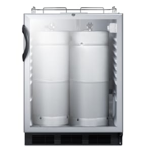 162-SBC56GBINKADA 24" Kegerator Beer Dispenser w/ (2) Keg Capacity - No Tap Kit, Black, 115v