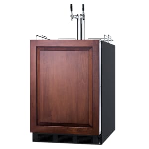 162-SBC58BBIIFCFTWIN 24" Draft Cold Brew Coffee Dispenser - (1) Column & (2) Taps, Black...