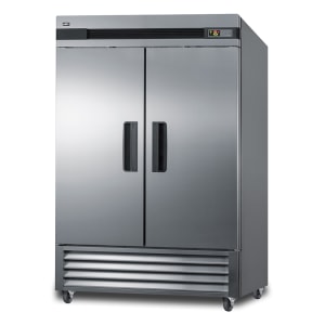 162-SCFF497 56" Two Section Reach In Freezer, (2) Solid Doors, 115v
